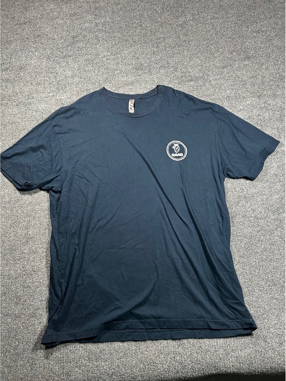 Saab Navy Blue Logo T-Shirt XXL